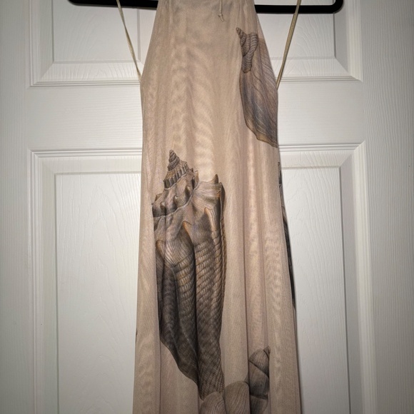 ZARA Shell Print Silk Mesh Dress - Picture 5 of 5